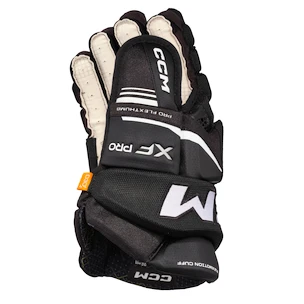 CCM Tacks XF PRO Black/White Senior Hokikesztyűk 15 hüvelyk