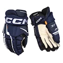 CCM Tacks XF PRO Navy/White Senior Hokikesztyűk 15 hüvelyk