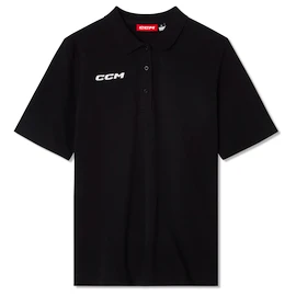 CCM Team Polo Black Férfipóló
