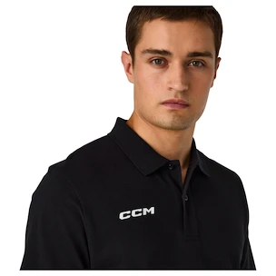 CCM  Team Polo Black Férfipóló L