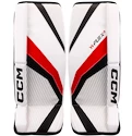 CCM YTflex 3 White/White/Red/Black Youth Kapus lábszárvédők 26 hüvelyk