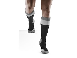 CEP  Light Merino Stone Grey/Grey  Kompressziós térdzokni férfiaknak