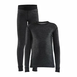 Craft Core Wool Merino Junior Black Gyermek termoszkészlet