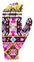 Crazy Idea  GLOVES TOUCH WOMAN PRINT ETHNIC Női kesztyű