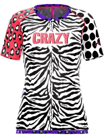 Crazy Idea Mountain Flash Black/Zebra Női póló