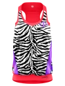 Crazy Idea  Top Break Black/Zebra  Női ujjatlan póló