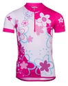 Etape Rio gyermek kerékpáros mez, fehér-rózsaszín