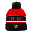 Fanatics  Authentic Pro Game & Train Cuffed Pom Knit Chicago Blackhawks  Téli sapka