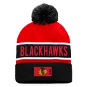 Fanatics  Authentic Pro Game & Train Cuffed Pom Knit Chicago Blackhawks  Téli sapka
