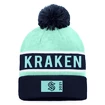 Fanatics  Authentic Pro Game & Train Cuffed Pom Knit Seattle Kraken  Téli sapka