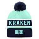 Fanatics  Authentic Pro Game & Train Cuffed Pom Knit Seattle Kraken  Téli sapka