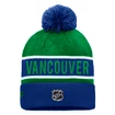 Fanatics  Authentic Pro Game & Train Cuffed Pom Knit Vancouver Canucks  Téli sapka