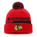 Fanatics  Authentic Pro Locker Room Cuffed Pom Knit NHL Chicago Blackhawks  Téli sapka
