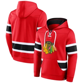 Fanatics Mens Iconic NHL Exclusive Pullover Hoodie Chicago Blackhawks Férfi-melegítőfelső