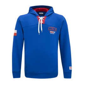 Férfi-melegítőfelső CCM FLAG HOODIE TEAM CZECH Collegiate Royal SR