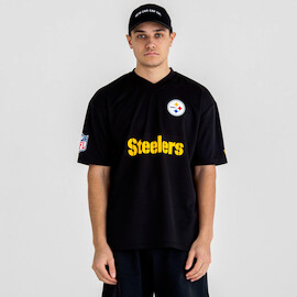 Férfi New Era Wordmark Oversized NFL Pittsburgh Steelers póló