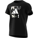 Férfipóló adidas  Performance Run Logo 1 Black