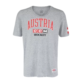 Férfipóló CCM  FLAG TEE TEAM AUSTRIA Athletic Grey