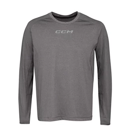 Férfipóló CCM Non Compression LS Tee Grey Senior