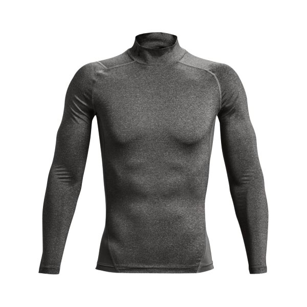 Férfipóló Under Armour  HeatGear Armour Comp Mock LS Gray
