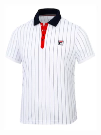 Fila Polo Stripes White/Stripes Férfipóló