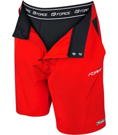Force Blade MTB férfi kerékpáros rövidnadrág kivehető béléssel, piros
