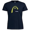 Head  Club Lara T-Shirt Women Dark Blue/Yellow Női póló S