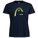 Head  Club Lara T-Shirt Women Dark Blue/Yellow Női póló S