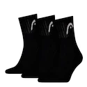 Head  Tennis Club Short Crew Black (3 Pack)  Zokni