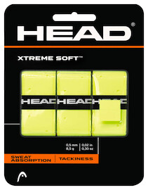 Head Xtreme Soft sárga teniszütő grip (3 db)