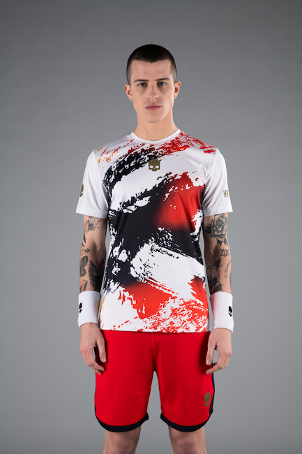 Hydrogen  Brush Tech Tee White/Blue Férfipóló