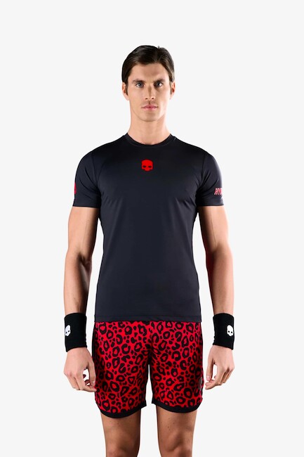 Hydrogen  Panther Tech Tee Black/Red Férfipóló