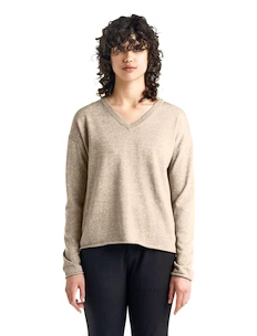 Icebreaker  Flaxen LS V Sweater Beige Pulóver S