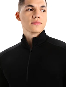 Icebreaker  M 260 Tech LS Half Zip Black Férfipóló