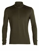 Icebreaker  M 260 Tech LS Half Zip Loden Férfipóló