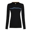 Icebreaker Merino 200 Oasis LS Crewe Mountain Pulse Black Női póló M