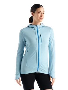 Icebreaker  Quantum III LS Zip Haze/Azul Női melegítőfelső