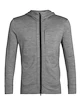 Icebreaker  Quantum III LS Zip Hoodie Metro/Black  Férfi-melegítőfelső