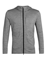 Icebreaker  Quantum III LS Zip Hoodie Metro/Black  Férfi-melegítőfelső