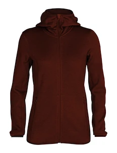 Icebreaker  W Elemental LS Zip Hood ESPRESSO Női melegítőfelső