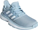 Juniorská tenisová obuv adidas SoleCourt Grey/Light Blue