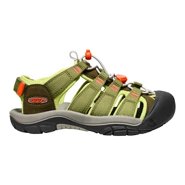 Keen NEWPORT BOUNDLESS Dark olive/Scarlet ibis Gyerekszandálok