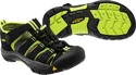 Keen  Newport H2 K Black/Lime Green  Gyerekszandálok