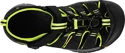 Keen  Newport H2 K Black/Lime Green  Gyerekszandálok