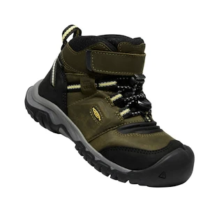 Keen Ridge Flex Mid Wp Dark Olive/Dusky Citron  Gyermek kültéri lábbelik US 12 (Kid)