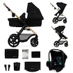 Kinderkraft Moov 2 3in1 Pure Black Eva Wheels Babakocsi