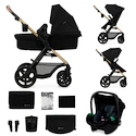 Kinderkraft Moov 2 3in1 Pure Black Eva Wheels Babakocsi