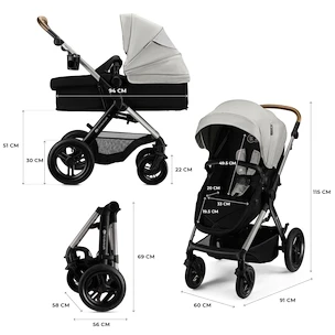Kinderkraft Moov 2 XL Moonlight Grey Babakocsi