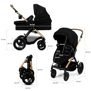 Kinderkraft Moov 2 XL Pure Black Babakocsi