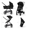 Kinderkraft Newly 3In1 Classic Black + Mink Pro Babakocsi